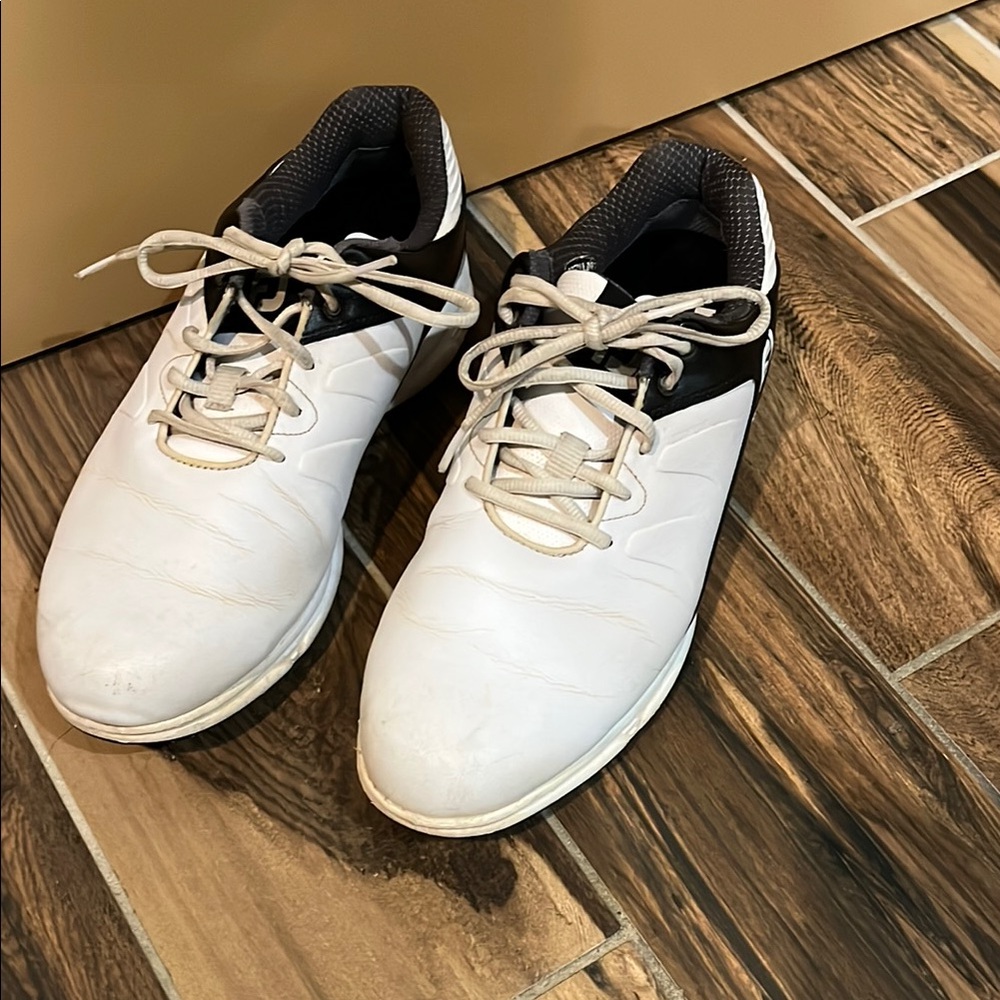 Foot Joy White and Black Men's Golf Shoes 10 Wide